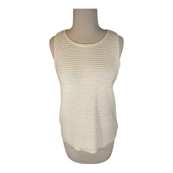 LAUREN RALPH LAUREN Petite White Tight Knit Size Large Petite 100% Cotton - Picture 10 of 10